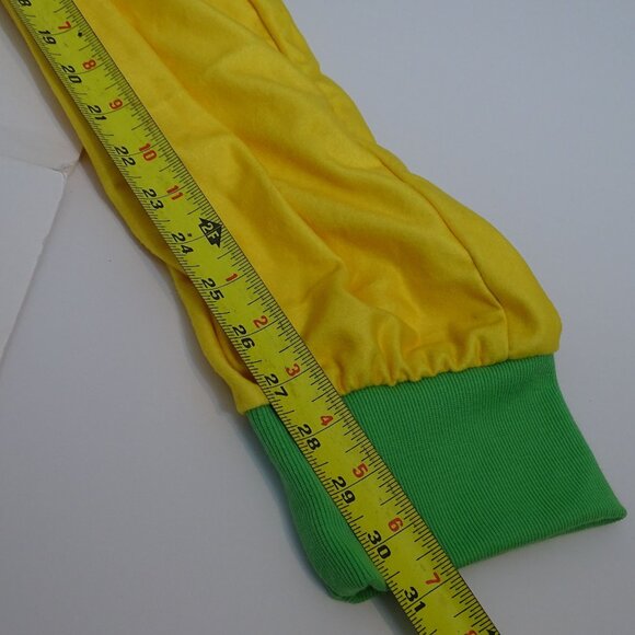 Tipsy Elves Buddy Elf Hooded Jumpsuit Christmas Green Yellow Adult Size XL Zip - Picture 11 of 11